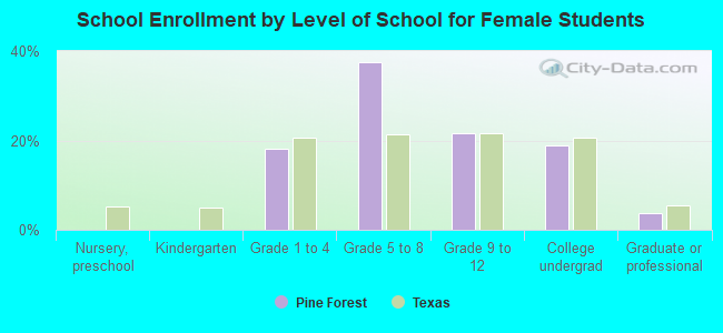 School Enrollment by Level of School for Female Students