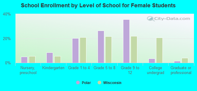 School Enrollment by Level of School for Female Students