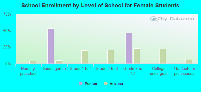 School Enrollment by Level of School for Female Students