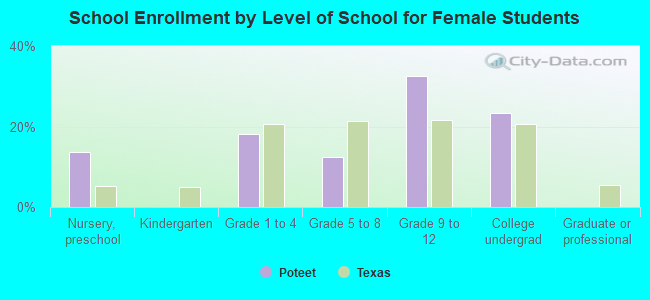 School Enrollment by Level of School for Female Students