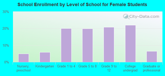 School Enrollment by Level of School for Female Students