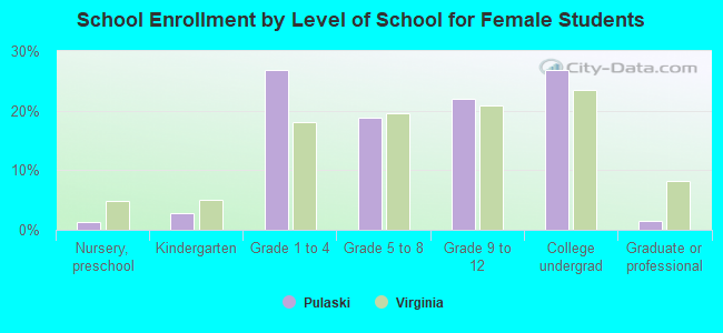 School Enrollment by Level of School for Female Students