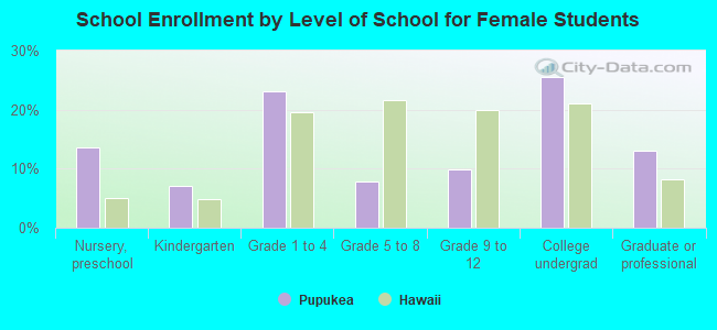 School Enrollment by Level of School for Female Students