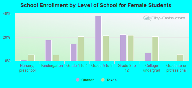 School Enrollment by Level of School for Female Students