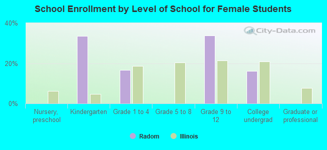 School Enrollment by Level of School for Female Students