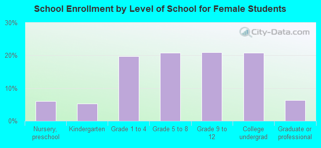 School Enrollment by Level of School for Female Students