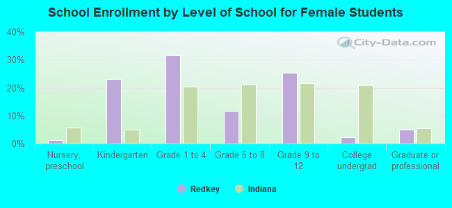 School Enrollment by Level of School for Female Students