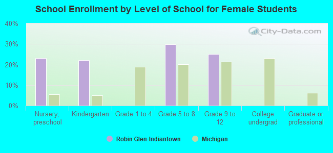 School Enrollment by Level of School for Female Students