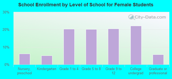 School Enrollment by Level of School for Female Students