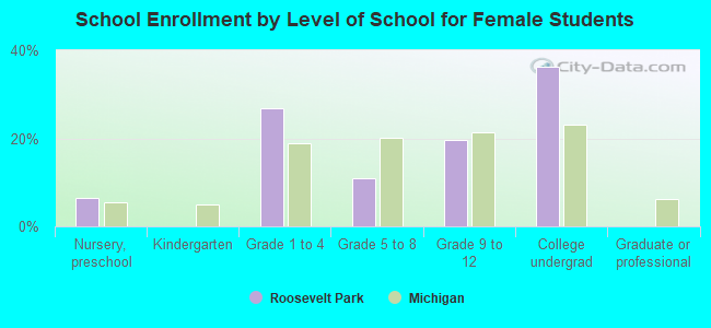 School Enrollment by Level of School for Female Students