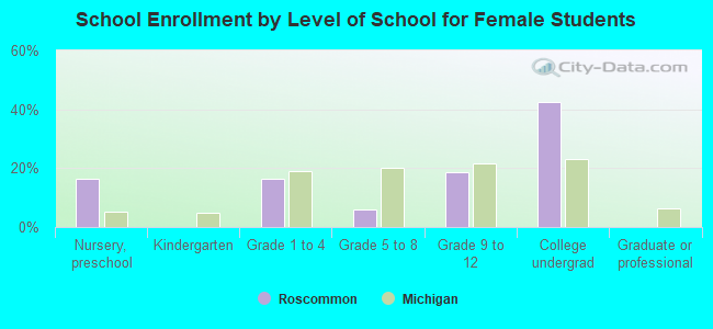 School Enrollment by Level of School for Female Students