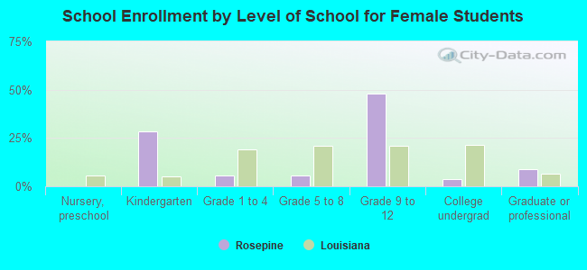 School Enrollment by Level of School for Female Students