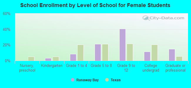 School Enrollment by Level of School for Female Students