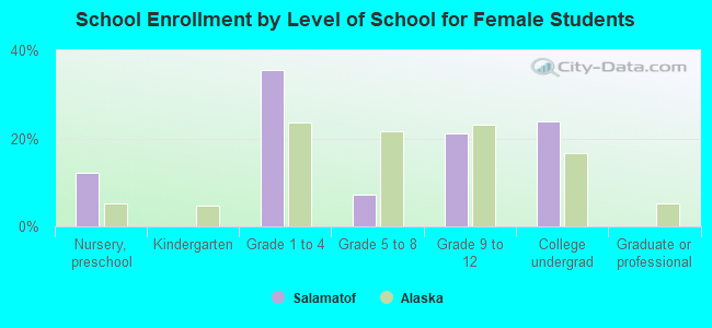 School Enrollment by Level of School for Female Students