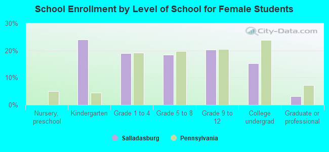 School Enrollment by Level of School for Female Students