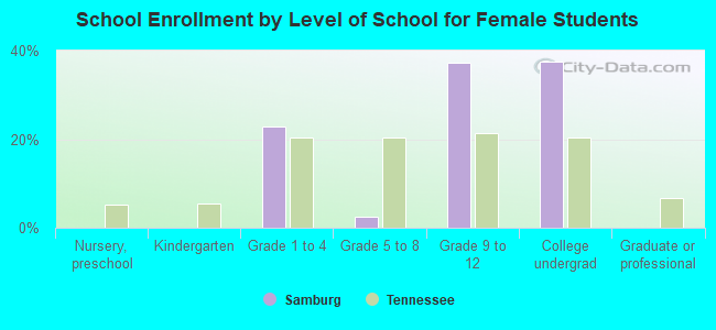 School Enrollment by Level of School for Female Students