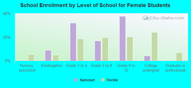 School Enrollment by Level of School for Female Students