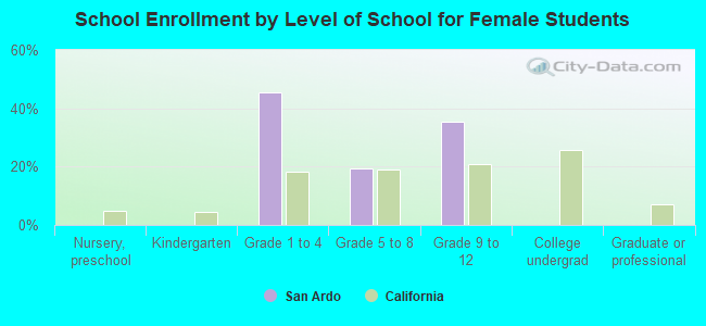 School Enrollment by Level of School for Female Students