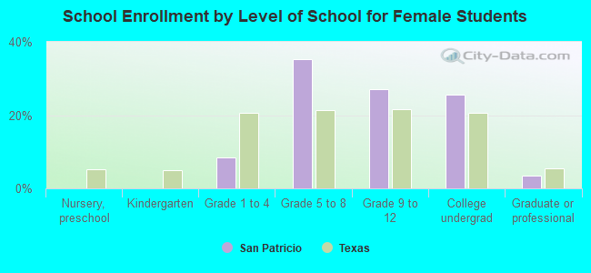 School Enrollment by Level of School for Female Students