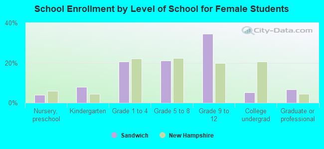 School Enrollment by Level of School for Female Students