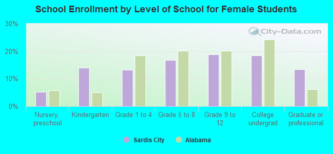 School Enrollment by Level of School for Female Students