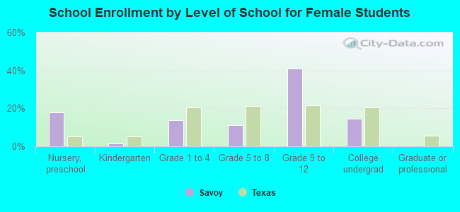 School Enrollment by Level of School for Female Students