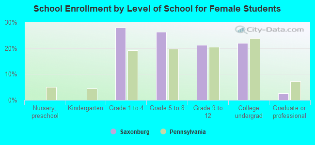 School Enrollment by Level of School for Female Students