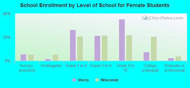 School Enrollment by Level of School for Female Students