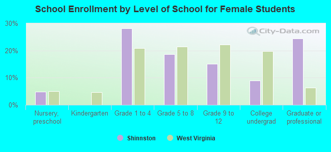 School Enrollment by Level of School for Female Students