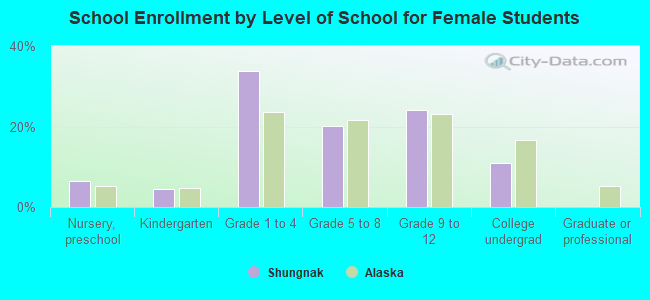 School Enrollment by Level of School for Female Students