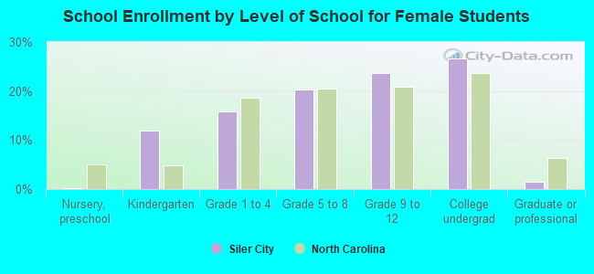 School Enrollment by Level of School for Female Students