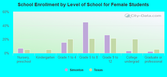 School Enrollment by Level of School for Female Students