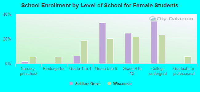 School Enrollment by Level of School for Female Students