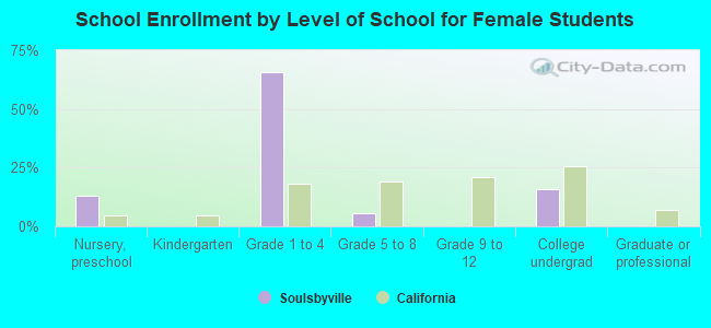 School Enrollment by Level of School for Female Students