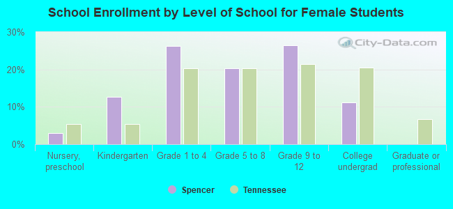 School Enrollment by Level of School for Female Students