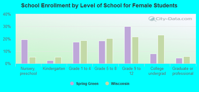 School Enrollment by Level of School for Female Students