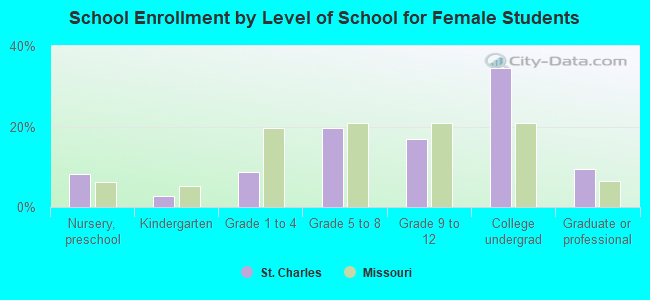 School Enrollment by Level of School for Female Students