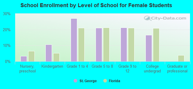 School Enrollment by Level of School for Female Students