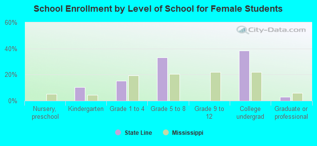 School Enrollment by Level of School for Female Students