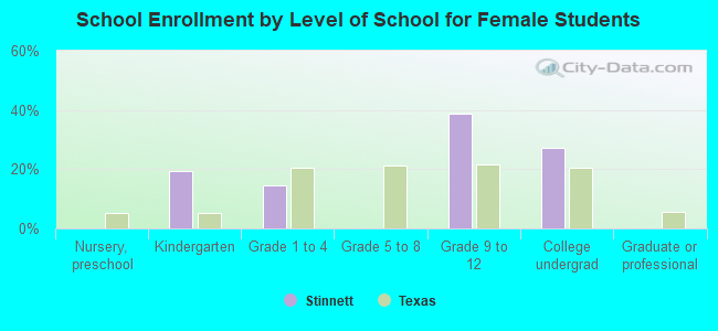 School Enrollment by Level of School for Female Students