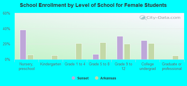 School Enrollment by Level of School for Female Students