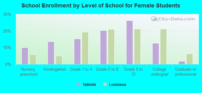 School Enrollment by Level of School for Female Students