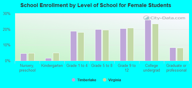 School Enrollment by Level of School for Female Students