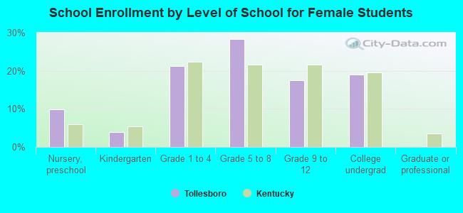 School Enrollment by Level of School for Female Students