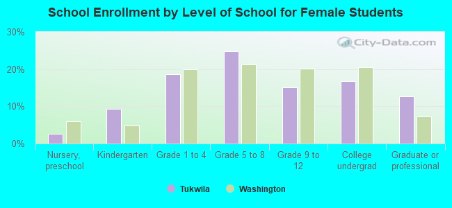 School Enrollment by Level of School for Female Students