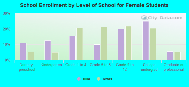 School Enrollment by Level of School for Female Students