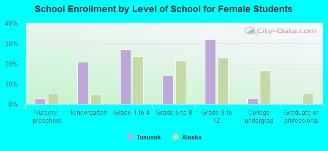 School Enrollment by Level of School for Female Students