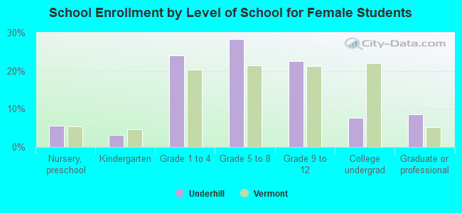 School Enrollment by Level of School for Female Students