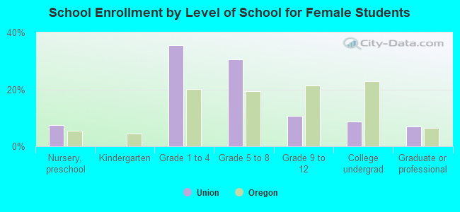 School Enrollment by Level of School for Female Students