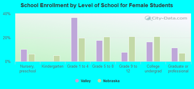 School Enrollment by Level of School for Female Students